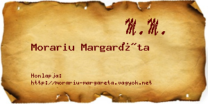 Morariu Margaréta névjegykártya
